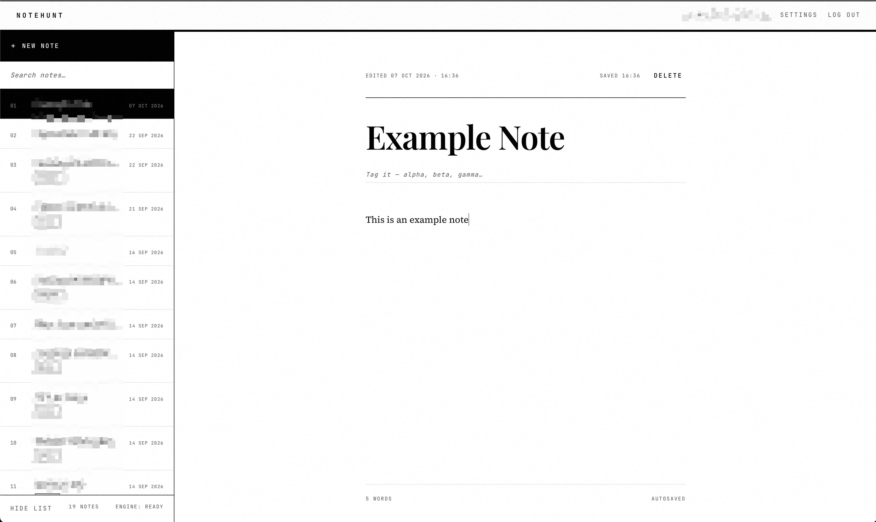 NoteHunt screenshot